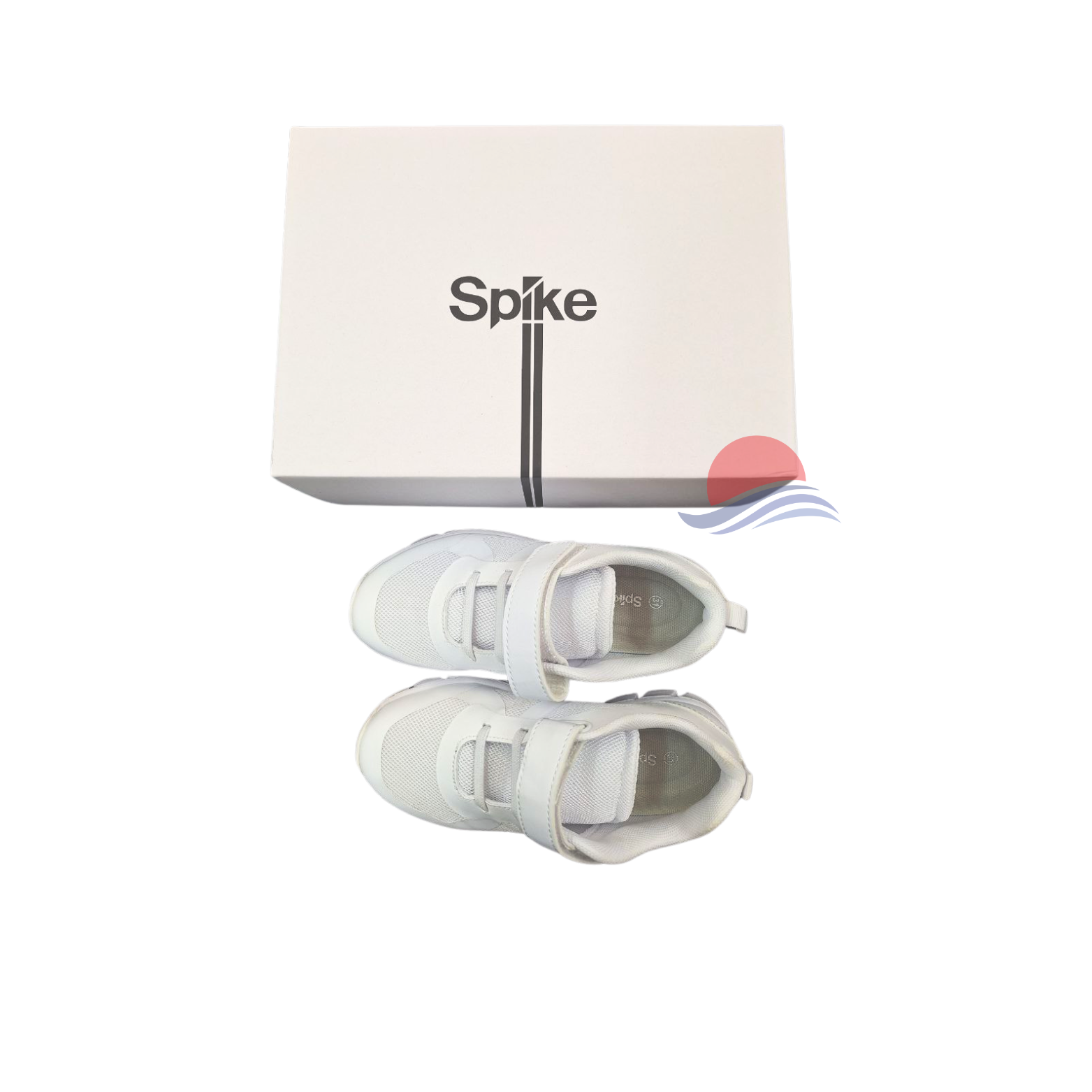 SPIKE White Kids School Shoes - Velcro
