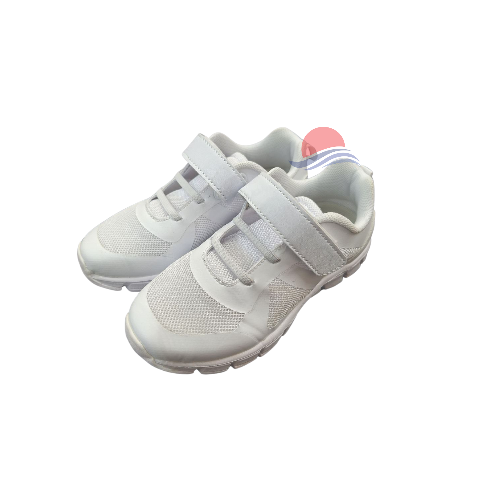 SPIKE White Kids School Shoes - Velcro