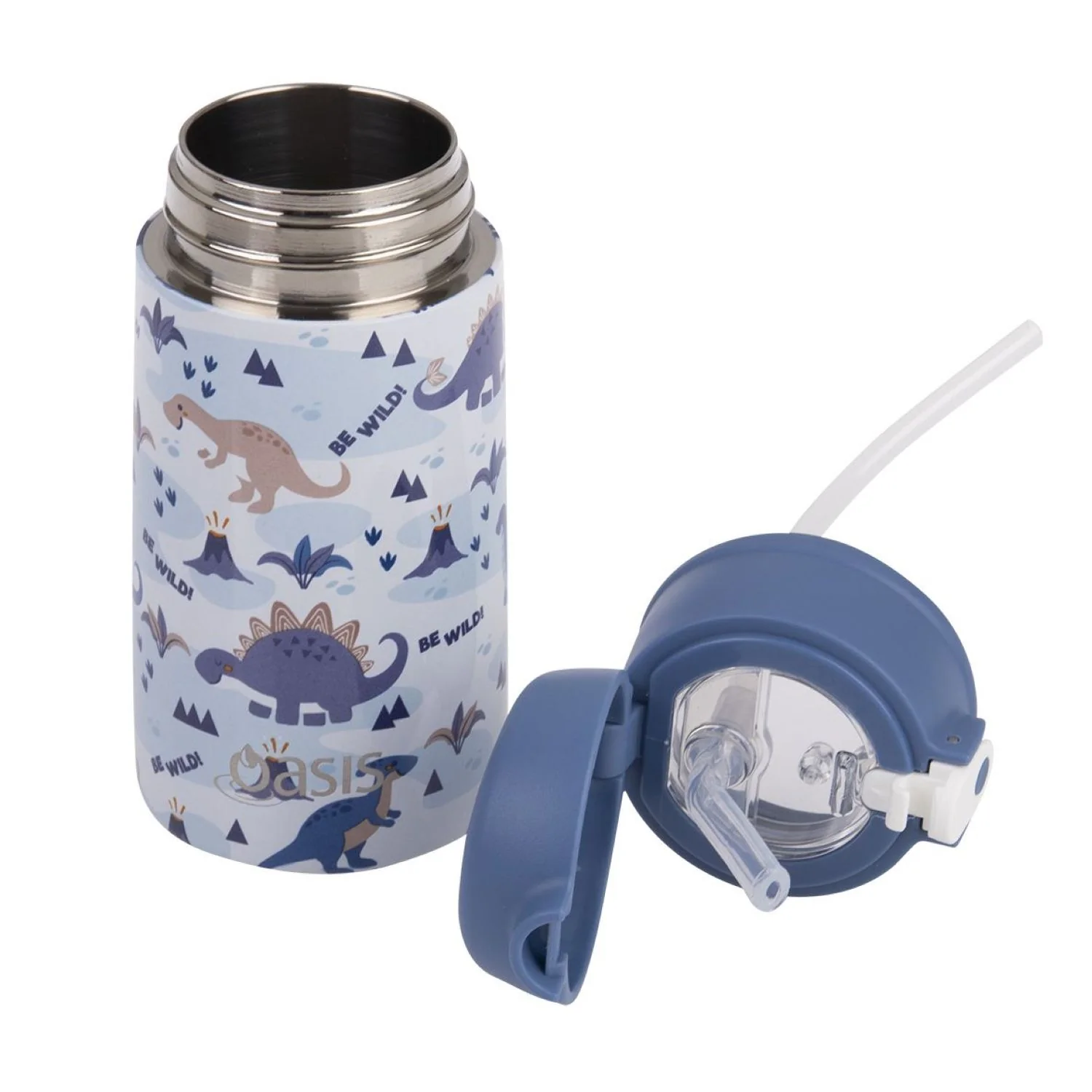 Oasis Kids Water Bottle with Sipper Silicone Straw 400ML (Marine Mania)