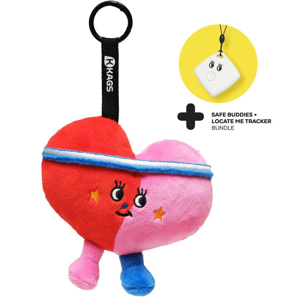 KAGS Locate Me Series Safe Buddies - Heart with Tracker Tag