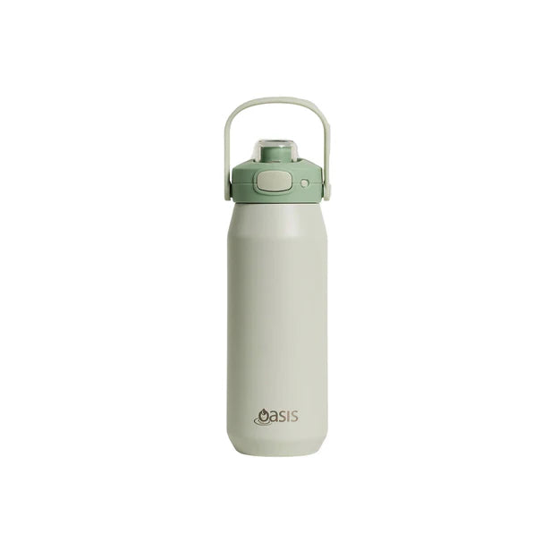Oasis Ceramic Stainless Steel Triple Wall Capri Quick Release Drink Bottle 1L
