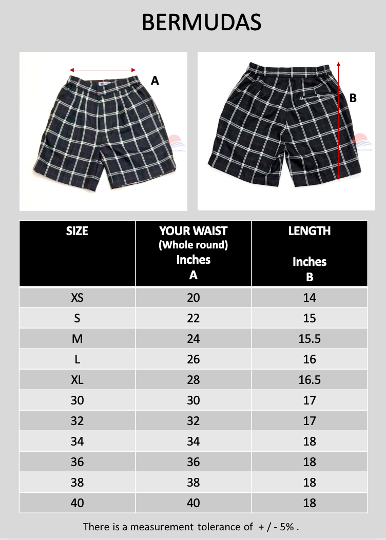 BVPS Boy's Bermudas (With Elastic at waistband)