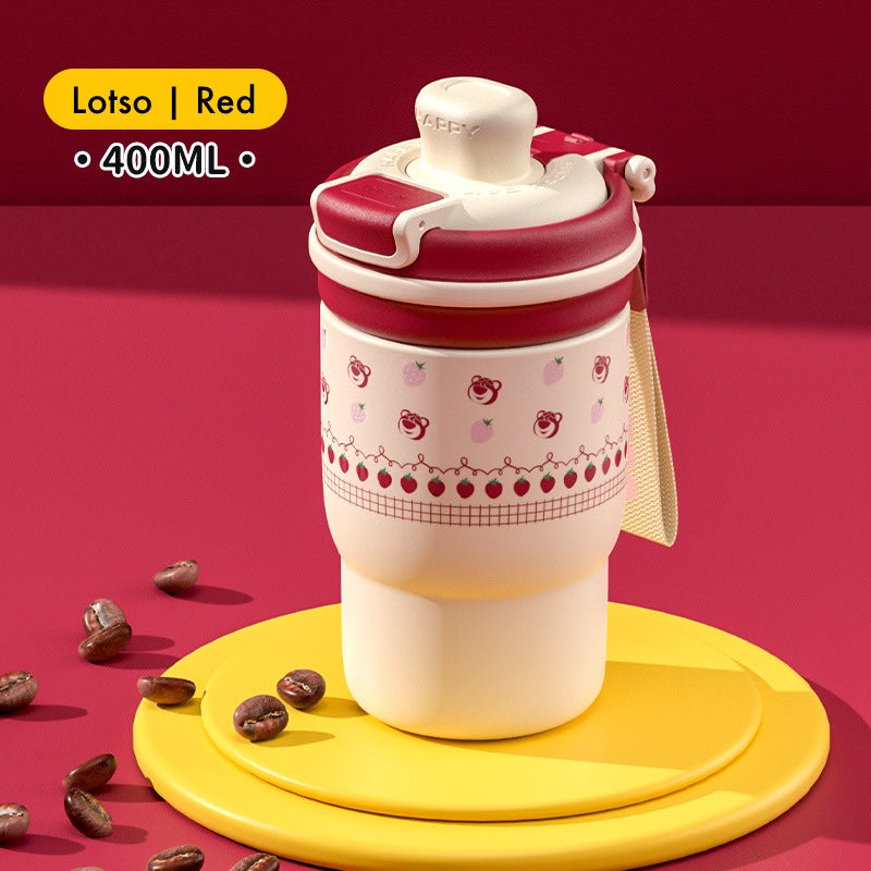 Thermal Insulated Cup w Straw (LOTSO/Stitch/Mickey)