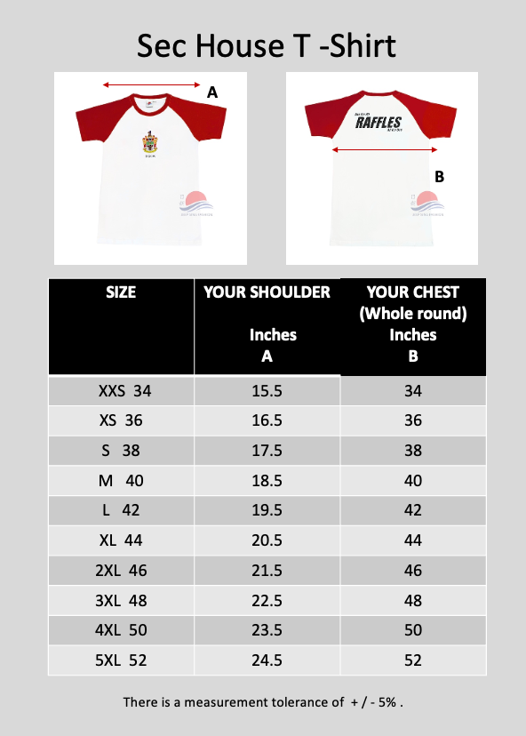 Raffles Institution Year 1-4 RED House T-shirt (Moor)