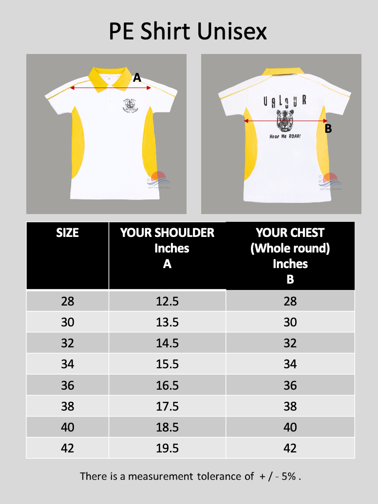 NBPS YELLOW T-shirt (Y2026 P2 to P6 only)